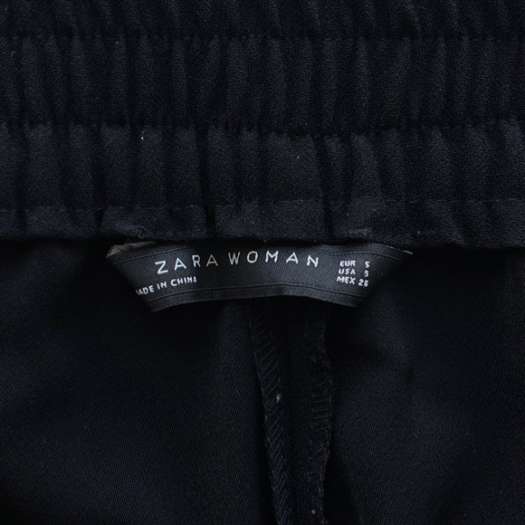 ZARA Wide Leg High Waisted Culottes Pants Black Size S - Picture 12 of 13